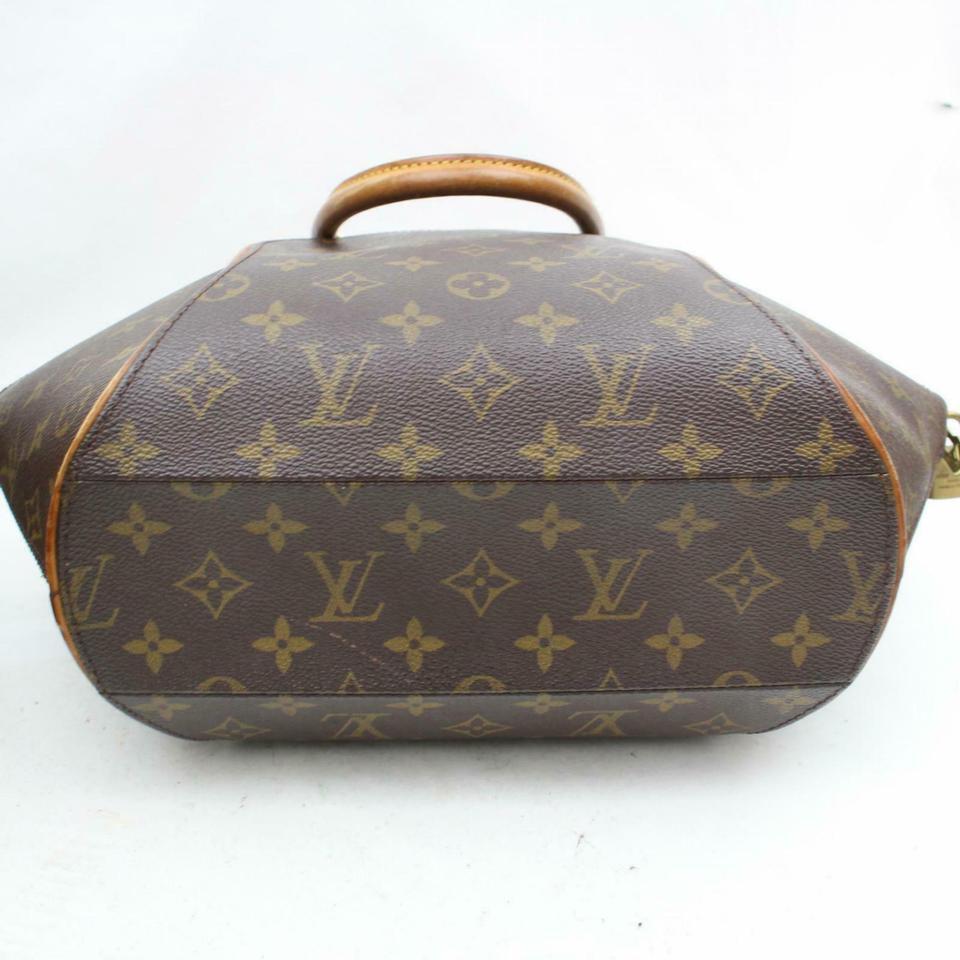 Louis Vuitton Ellipse Mm Octagon Sea Shell Bowler 870281 Brown Canvas Satchel In Good Condition For Sale In Forest Hills, NY