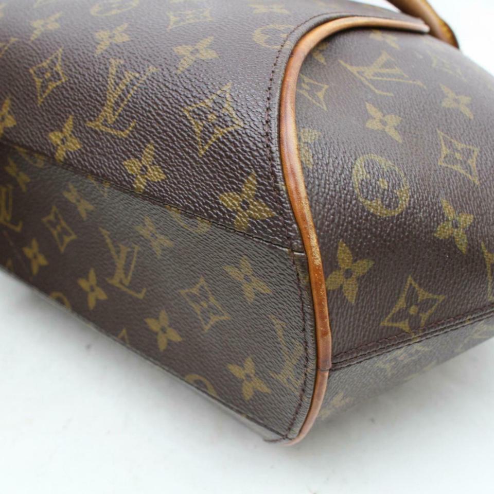 Louis Vuitton Ellipse Mm Octagon Sea Shell Bowler 870281 Brown Canvas Satchel For Sale 1