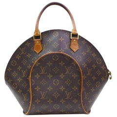 Louis Vuitton Ellipse Monogram Mm 867112 Brown Coated Canvas Satchel