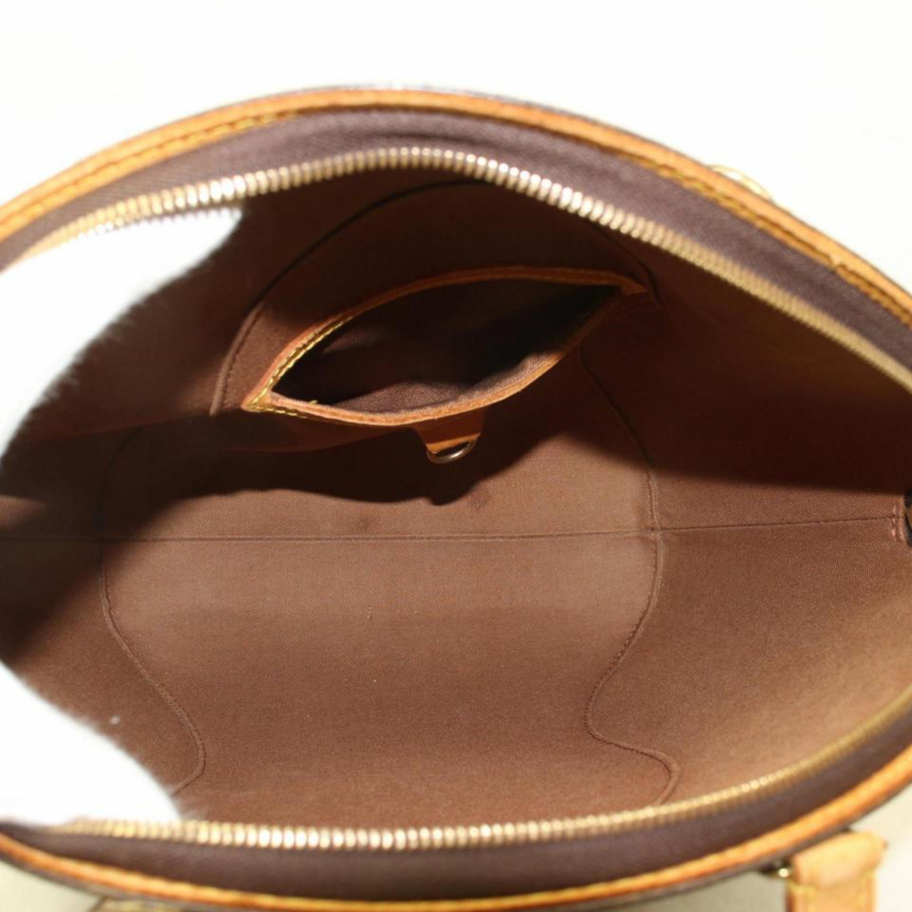 Louis Vuitton Ellipse Monogram Mm Bowler 868729 Brown Coated Canvas Satchel In Good Condition For Sale In Forest Hills, NY