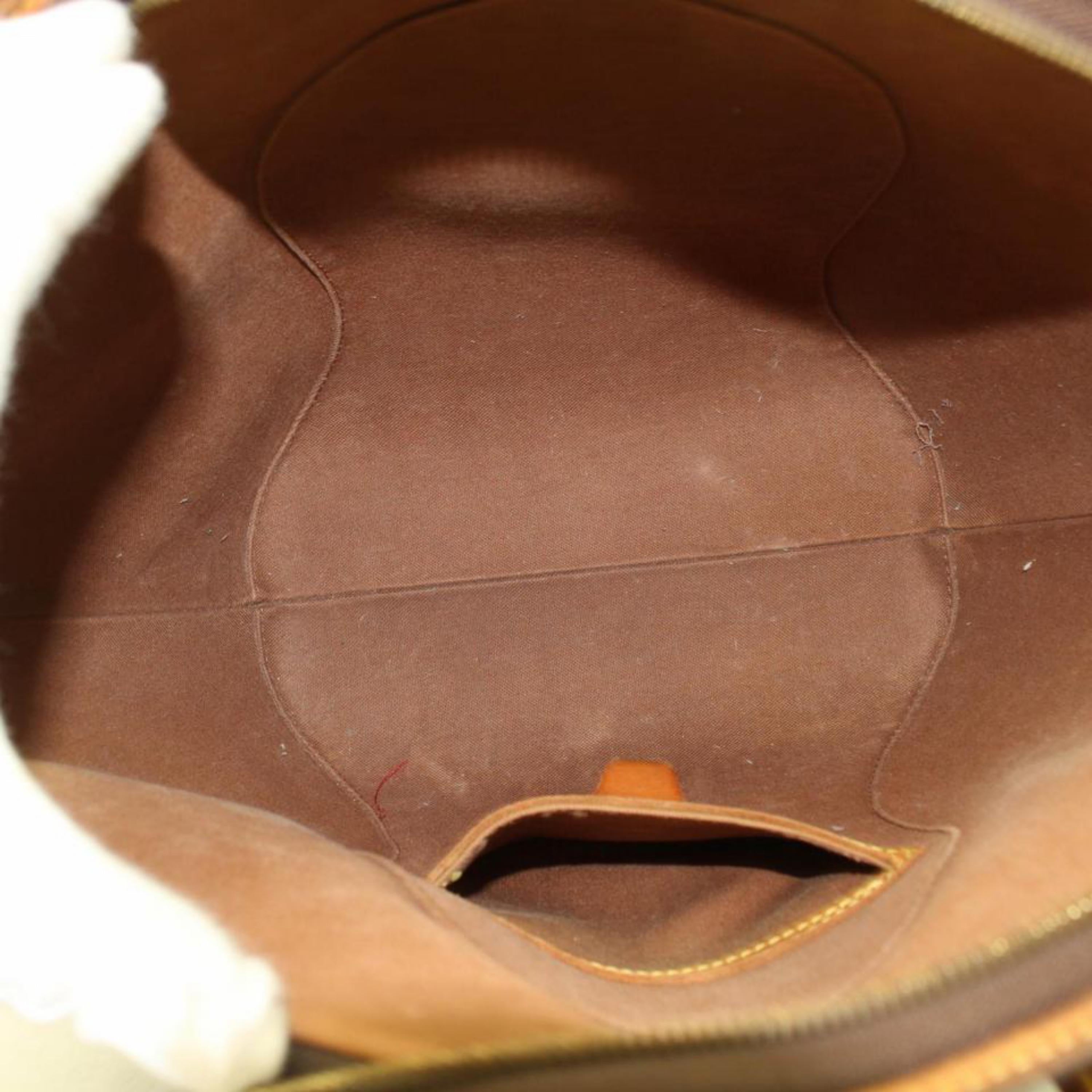 Louis Vuitton Ellipse Monogram Mm Bowler Octagon 869465 Brown Coated Canvas Satc In Good Condition For Sale In Forest Hills, NY
