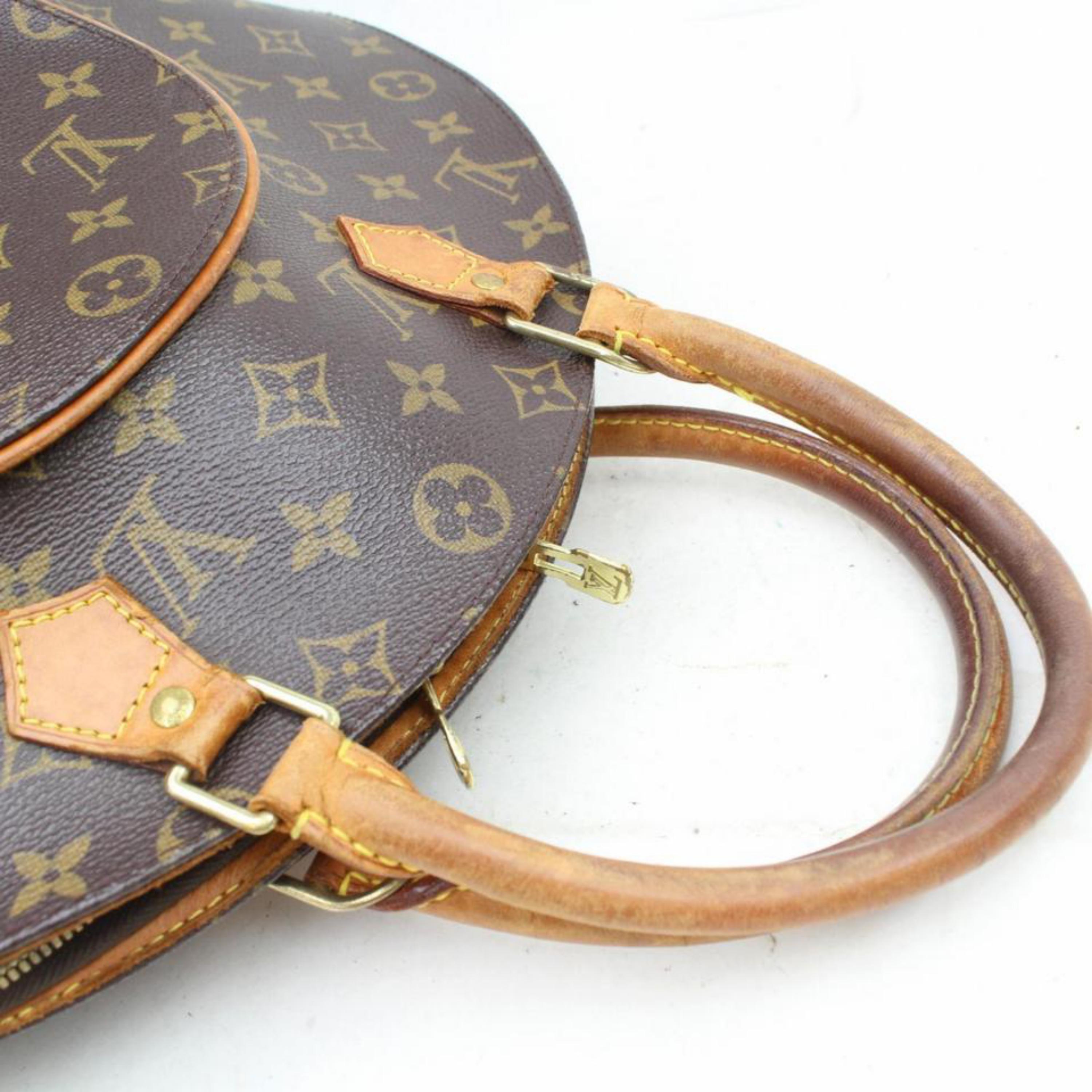 Women's Louis Vuitton Ellipse Monogram Mm Seashell Bowler 868973 Brown Coated Canvas Sat For Sale