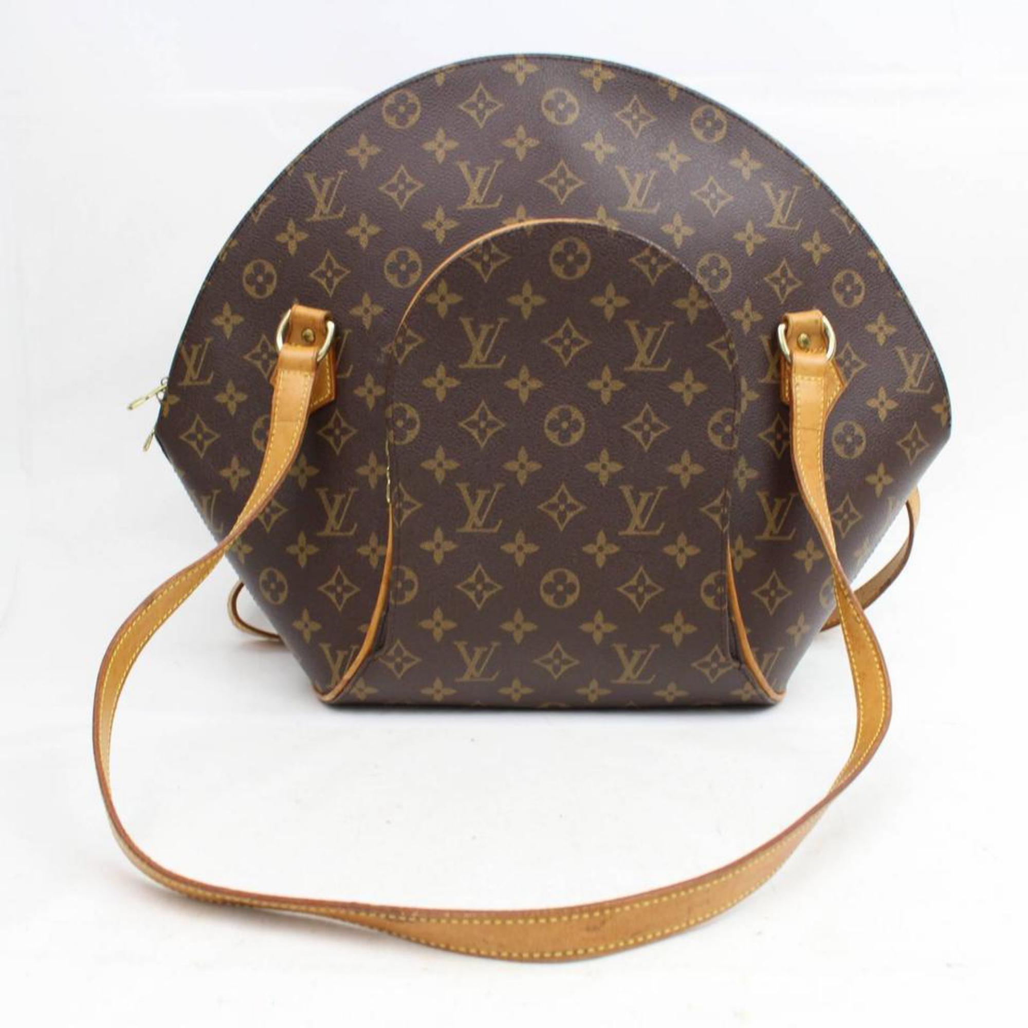 Louis Vuitton Ellipse (Ultra Rare) Gm 866913 Brown Coated Canvas Shoulder Bag For Sale 1