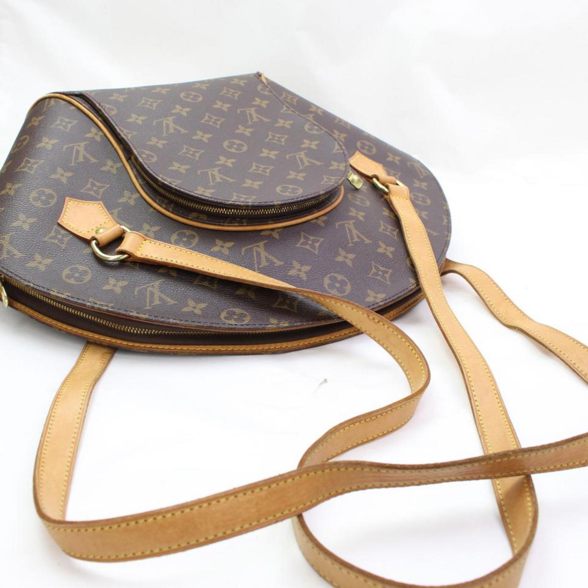 Louis Vuitton Ellipse (Ultra Rare)  Gm 867121 Brown Coated Canvas Shoulder Bag For Sale 7
