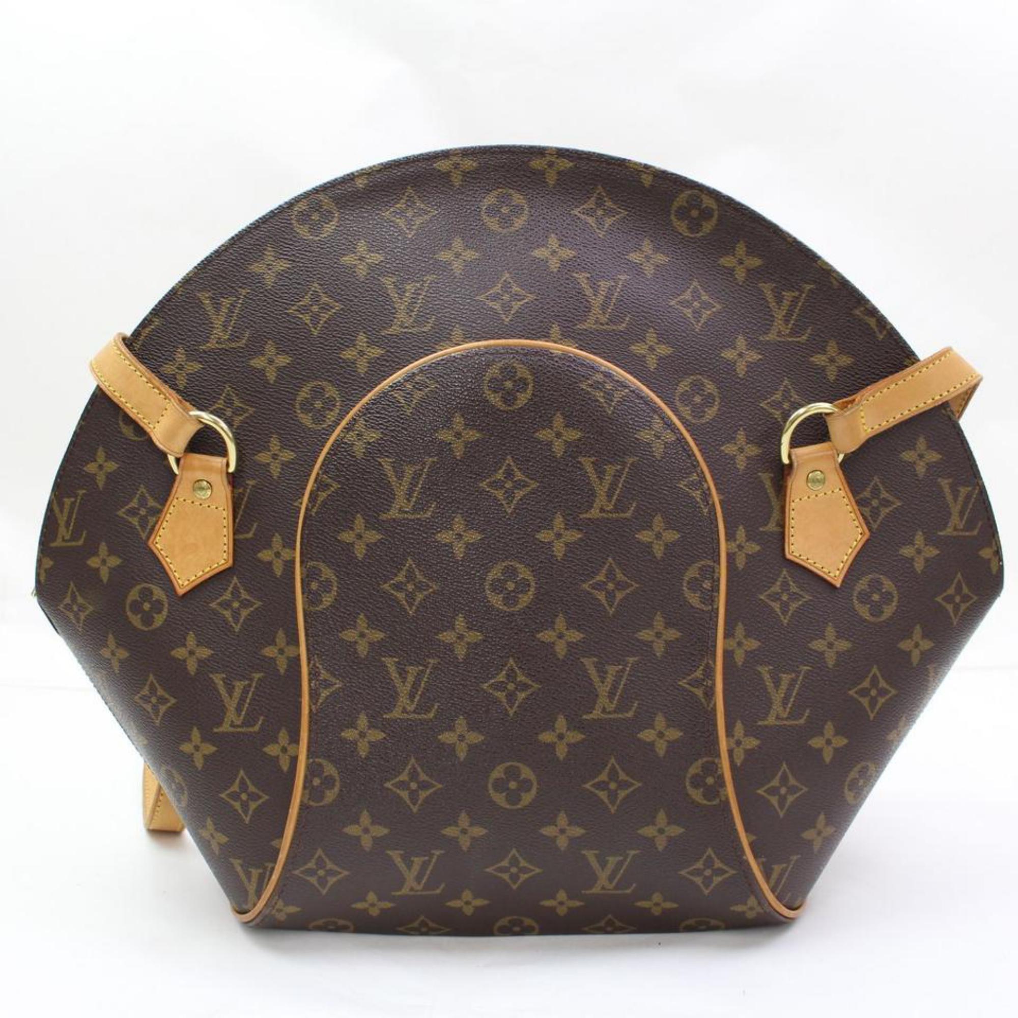 Louis Vuitton Ellipse (Ultra Rare)  Gm 867121 Brown Coated Canvas Shoulder Bag For Sale 2