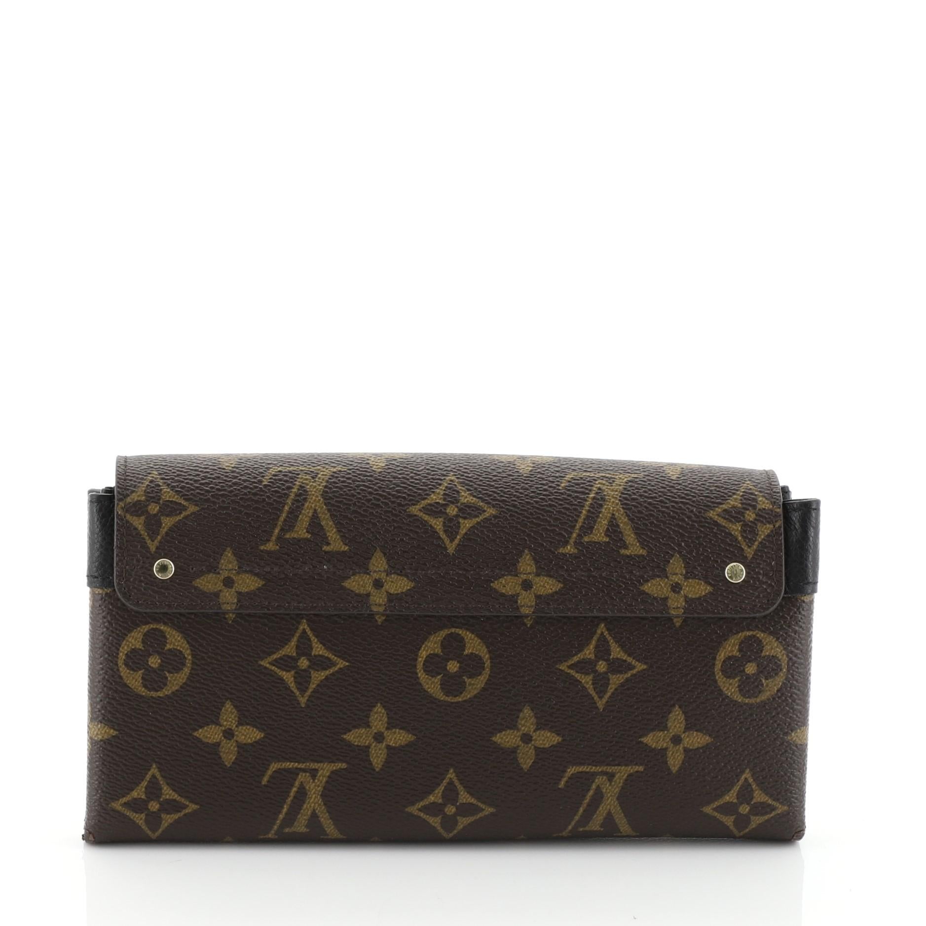 Black Louis Vuitton Elysee Wallet Monogram Canvas and Leather