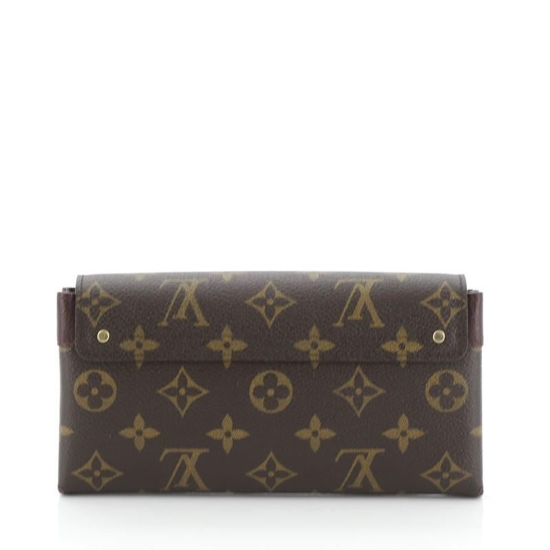 Black Louis Vuitton Elysee Wallet Monogram Canvas And Leather