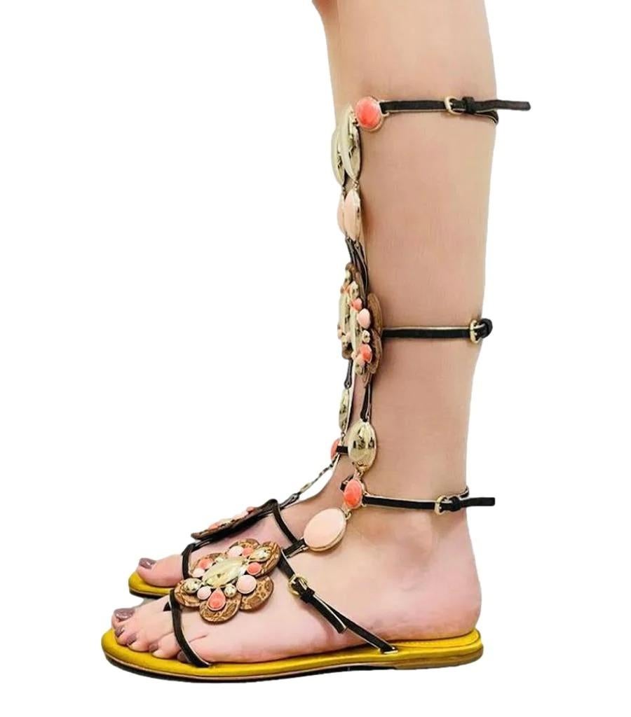 Women's Louis Vuitton Embellished Gladiator Sandals For Sale