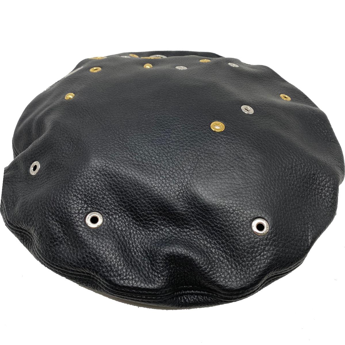 Company-Louis Vuitton
Model-Embellished Grommets Black Leather Beret Hat With Box 
Color-Black 
Date Code-N/A
Material-Leather
Measurements-33.5 