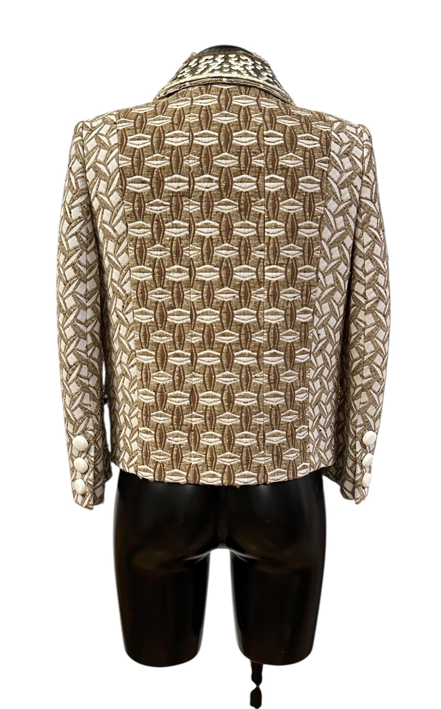 Louis Vuitton Embroidered Sequin and Fringe Jacket For Sale 2