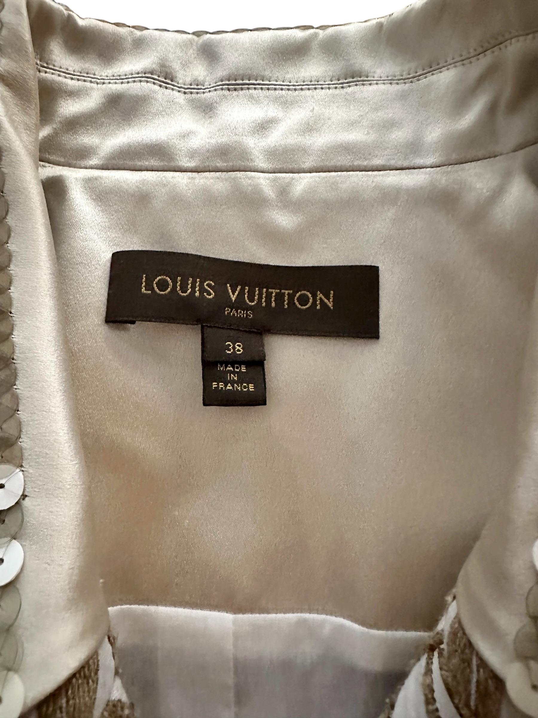 Louis Vuitton Embroidered Sequin and Fringe Jacket For Sale 4