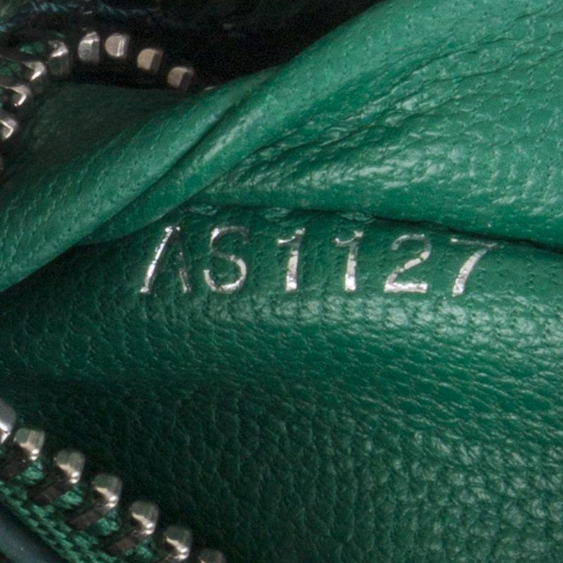 LOUIS VUITTON Emerald green PYTHON CAPUCINES BB Shoulder Bag 3