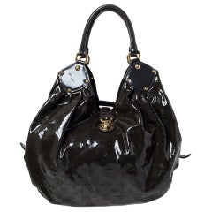 Louis Vuitton Emeraude Monogram Mahina Patent Leather L Bag