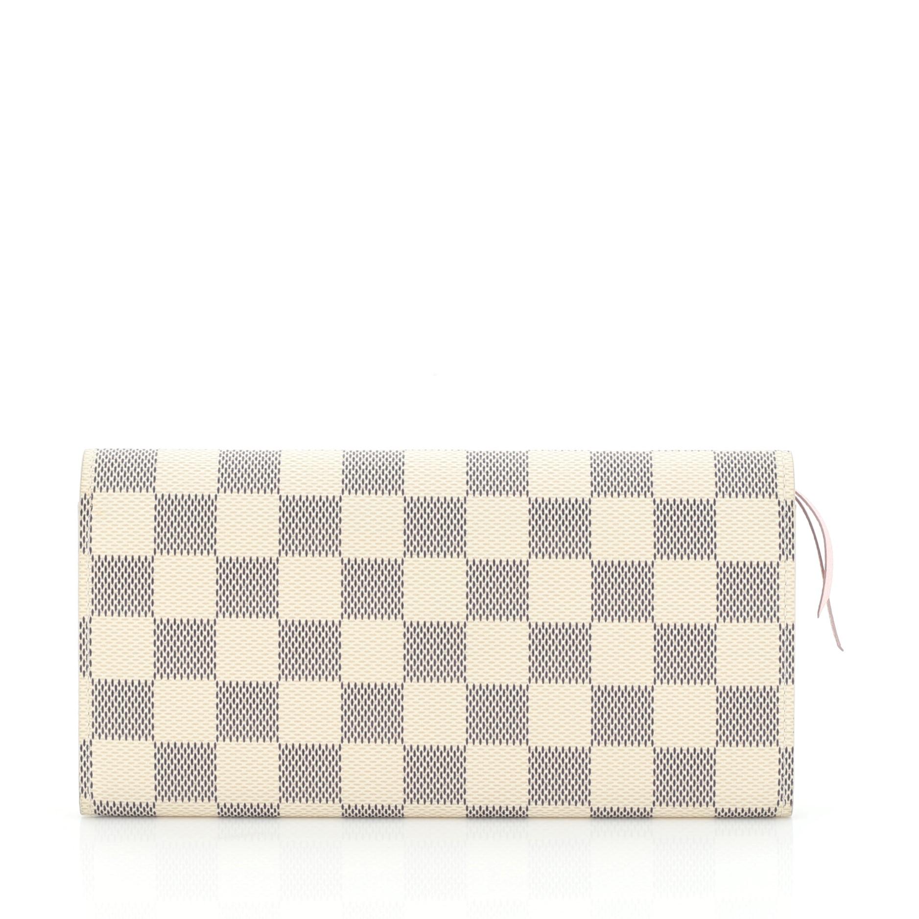Beige Louis Vuitton Emilie Wallet Damier