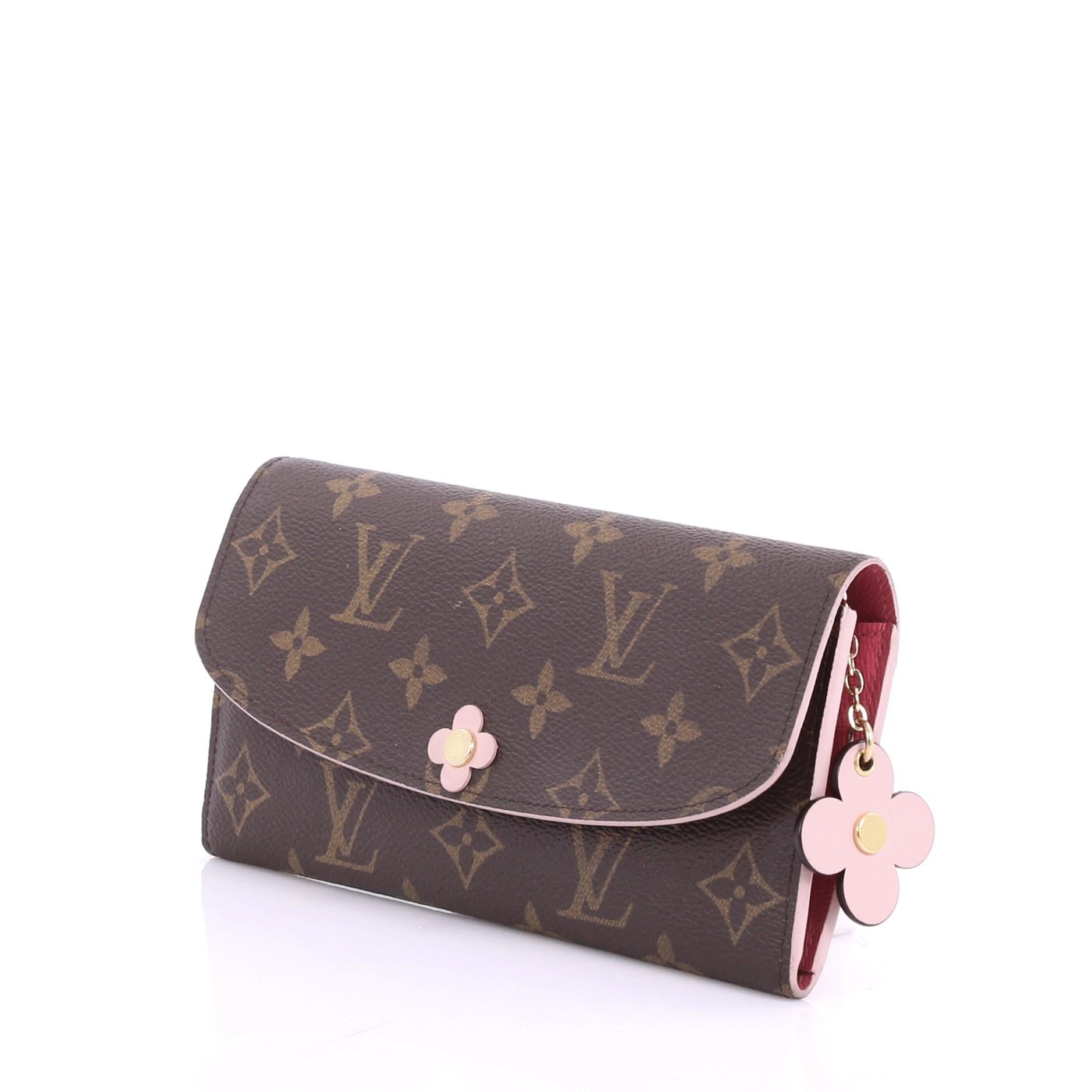 Louis Vuitton Emilie Wallet Limited Edition Bloom Flower Monogram Canvas In Good Condition In NY, NY