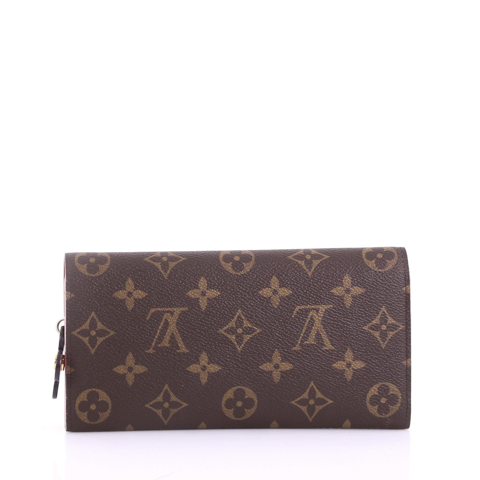 Women's Louis Vuitton Emilie Wallet Limited Edition Bloom Flower Monogram Canvas