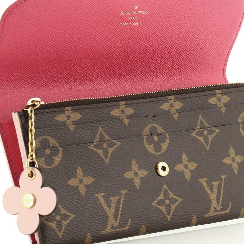 Louis Vuitton Emilie Brieftasche Limited Edition Bloom Blume Monogramm Segeltuch Limited Edition 2
