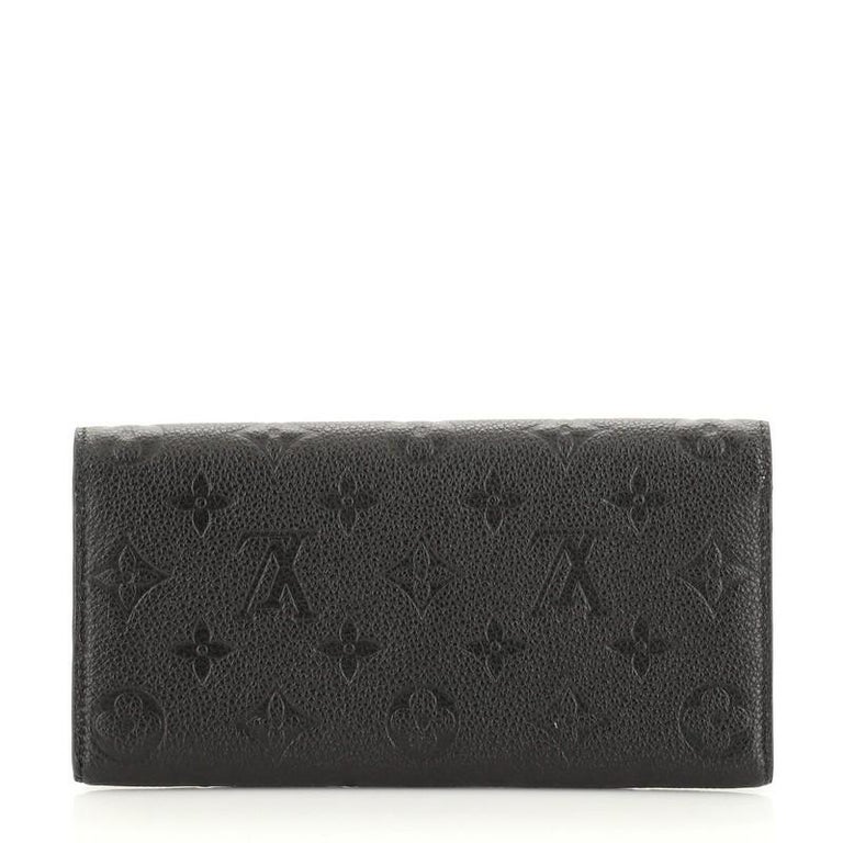 Louis Vuitton LV Unisex Clémence Wallet Black Monogram Empreinte
