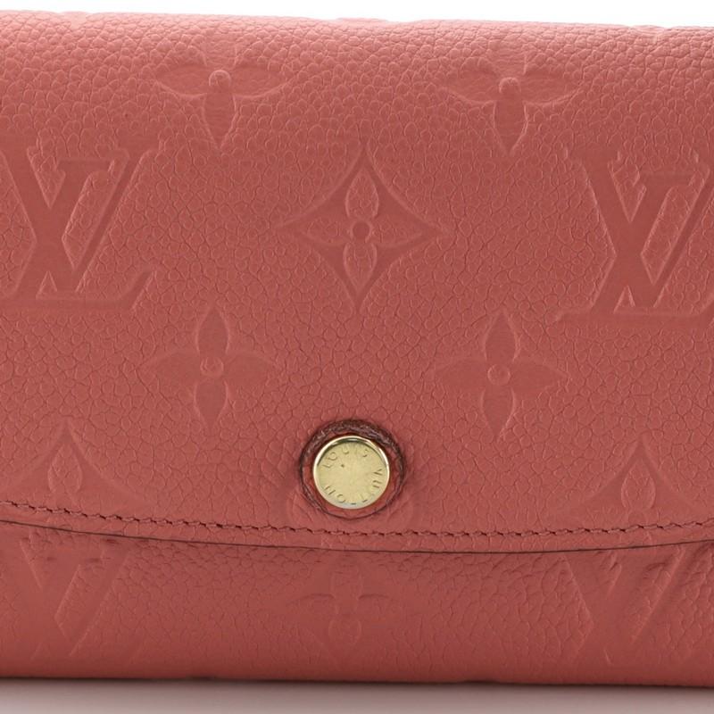 Louis Vuitton Emilie Wallet Monogram Empreinte Leather In Good Condition In NY, NY