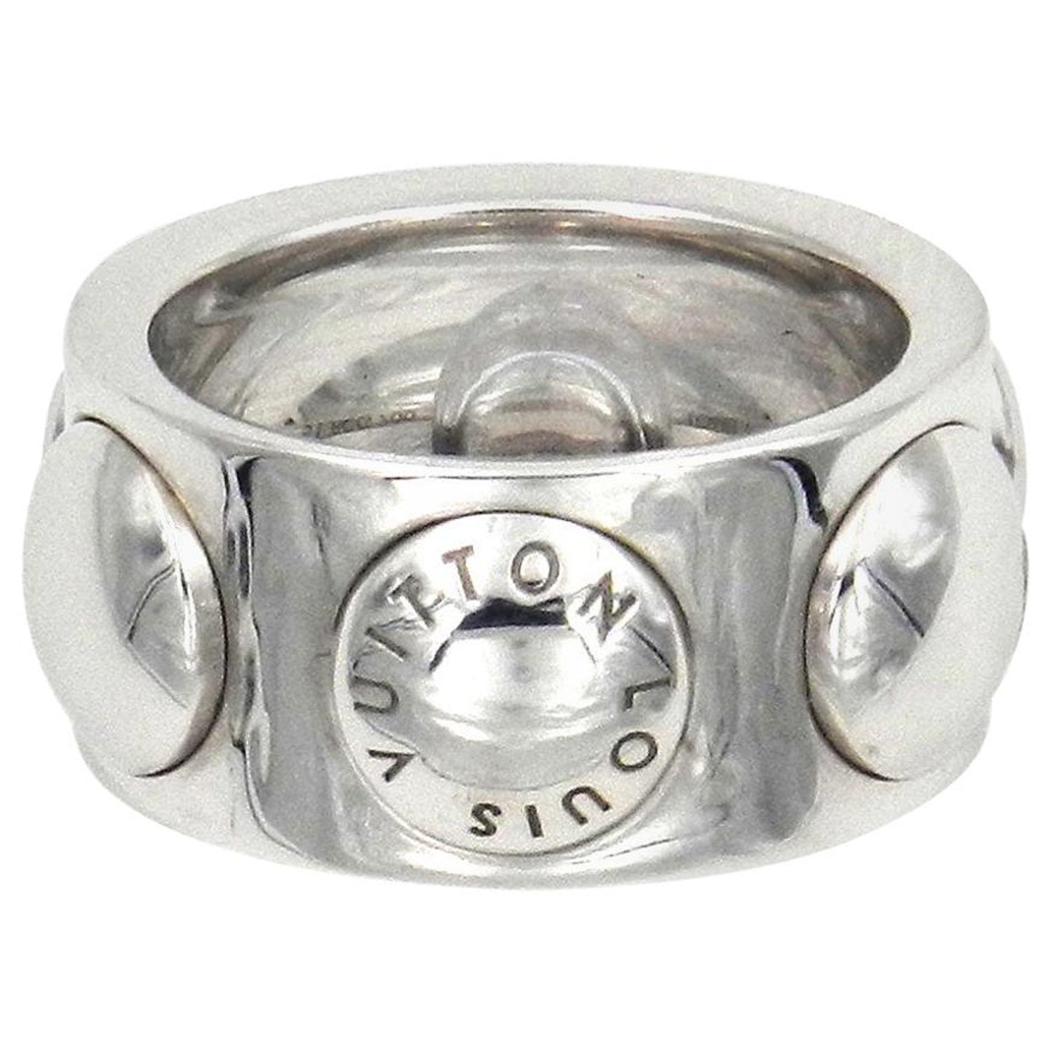 Louis Vuitton Mens Rings, Silver, L