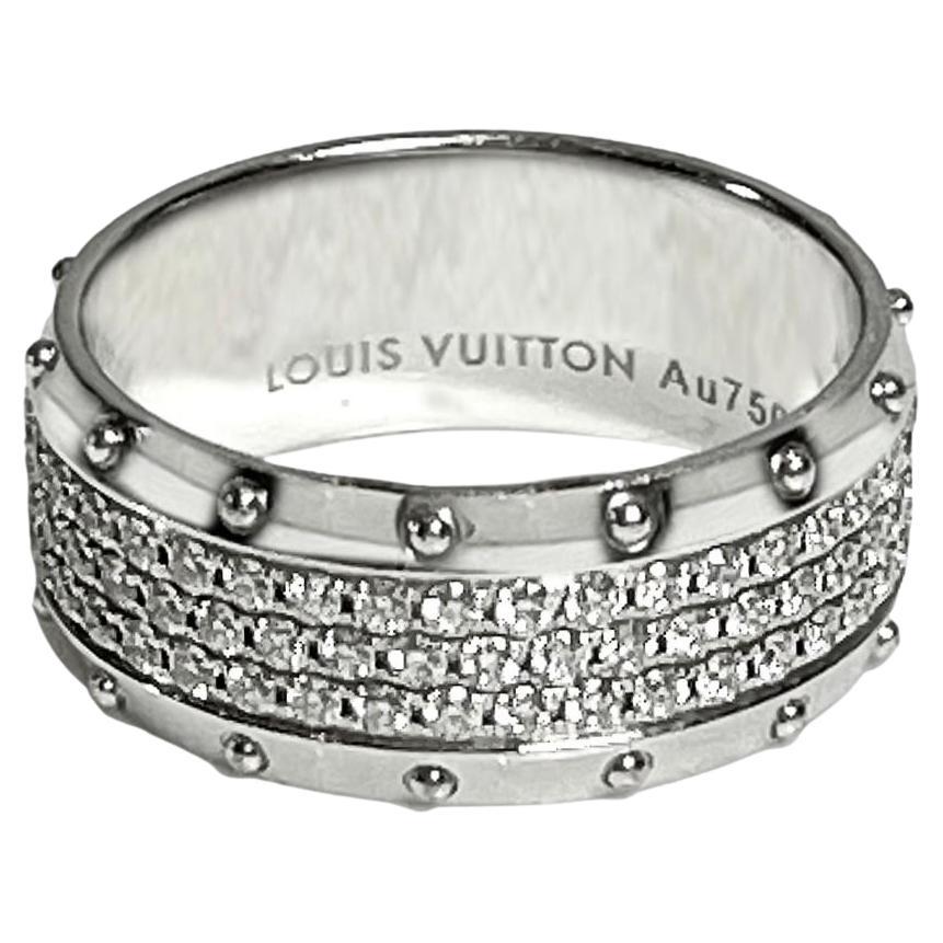 Louis Vuitton Empreinte Bangle, Pink Gold and Pave Diamonds. Size S