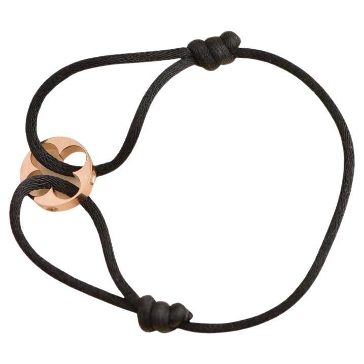 Louis Vuitton Empreinte 18K Rose Gold Black Cord Bracelet