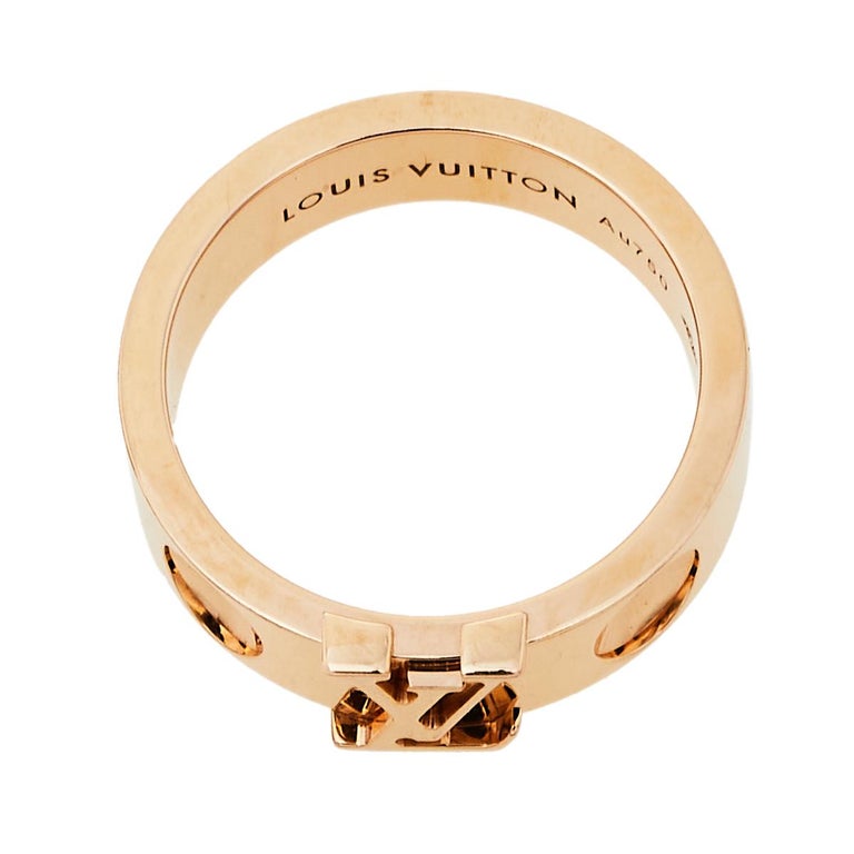 Louis Vuitton Empreinte 18K Rose Gold Ring Size 50 at 1stDibs