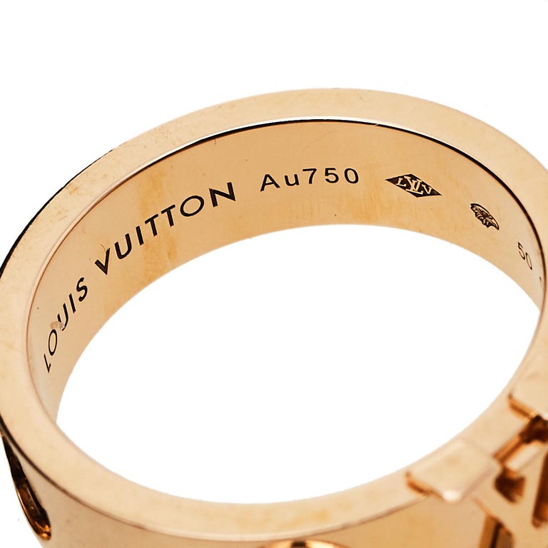 Louis Vuitton 18K Rose Gold Emprise Band Ring 49 Louis Vuitton