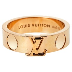 Louis Vuitton Empreinte 18K Rose Gold Ring Size 50