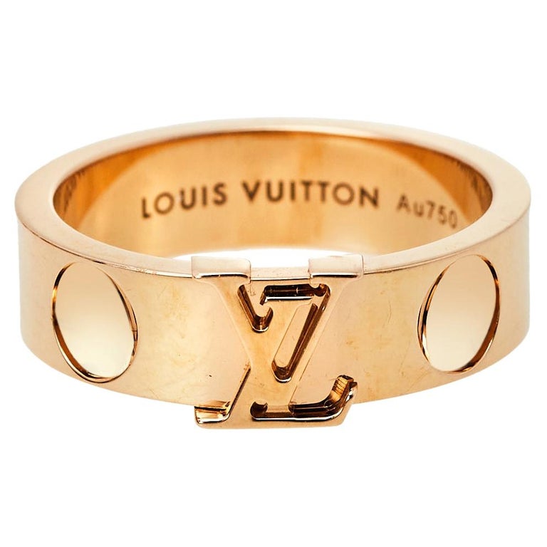 Louis Vuitton Empreinte 18K Rose Gold Ring Size 50 at 1stDibs