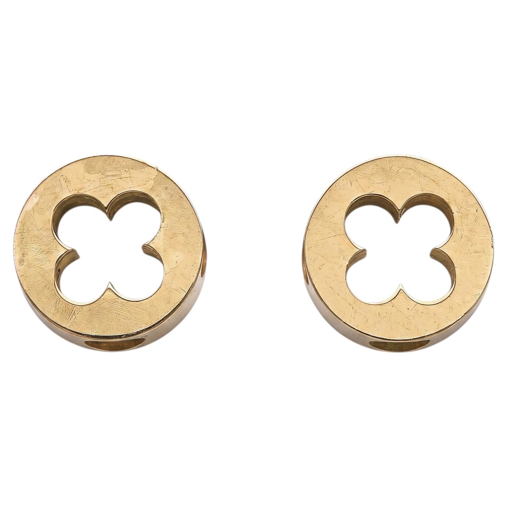 Louis Vuitton Empreinte 18K Rose Gold Stud Earrings