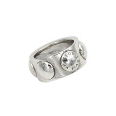 Louis Vuitton Empreinte 18 Karat White Gold Band Ring