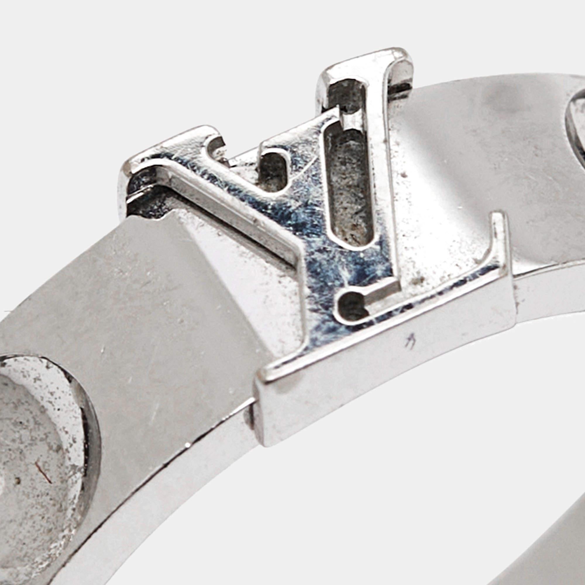 Louis Vuitton Empreinte 18k White Gold Ring Size 52 For Sale 1