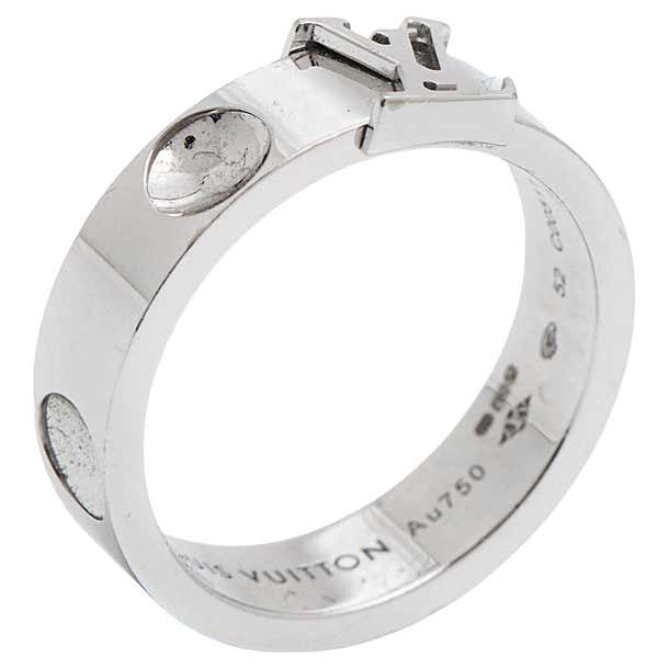 Louis Vuitton Empreinte 18k White Gold Ring Size 52 For Sale at 1stDibs