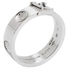 Anello Louis Vuitton Empreinte in oro bianco 18k misura 52