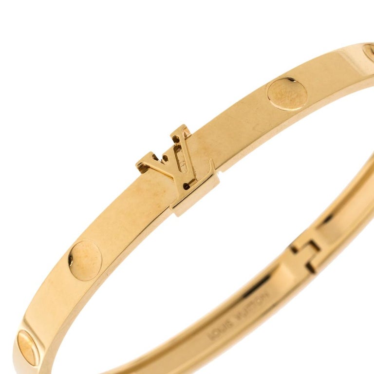 Louis Vuitton Empreinte 18K Yellow Gold Bangle Size Medium 16 at 1stDibs  louis  vuitton empreinte bangle, lv gold bracelet bangle, louis vuitton cartier  bracelet