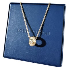 Louis Vuitton Empreinte 18K Yellow Gold Diamond Pendant Necklace