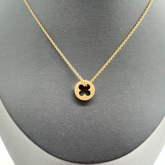 Louis Vuitton Empreinte 18k Yellow Gold Monogram Flower Cut-Out Pendant Necklace