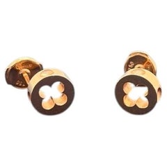 Louis Vuitton Empreinte 18k Yellow Gold Monogram Flower Cut-Out Stud Earrings