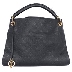 Used Louis Vuitton Empreinte Artsy MM Black Infini Monogram Shoulder Hobo Bag
