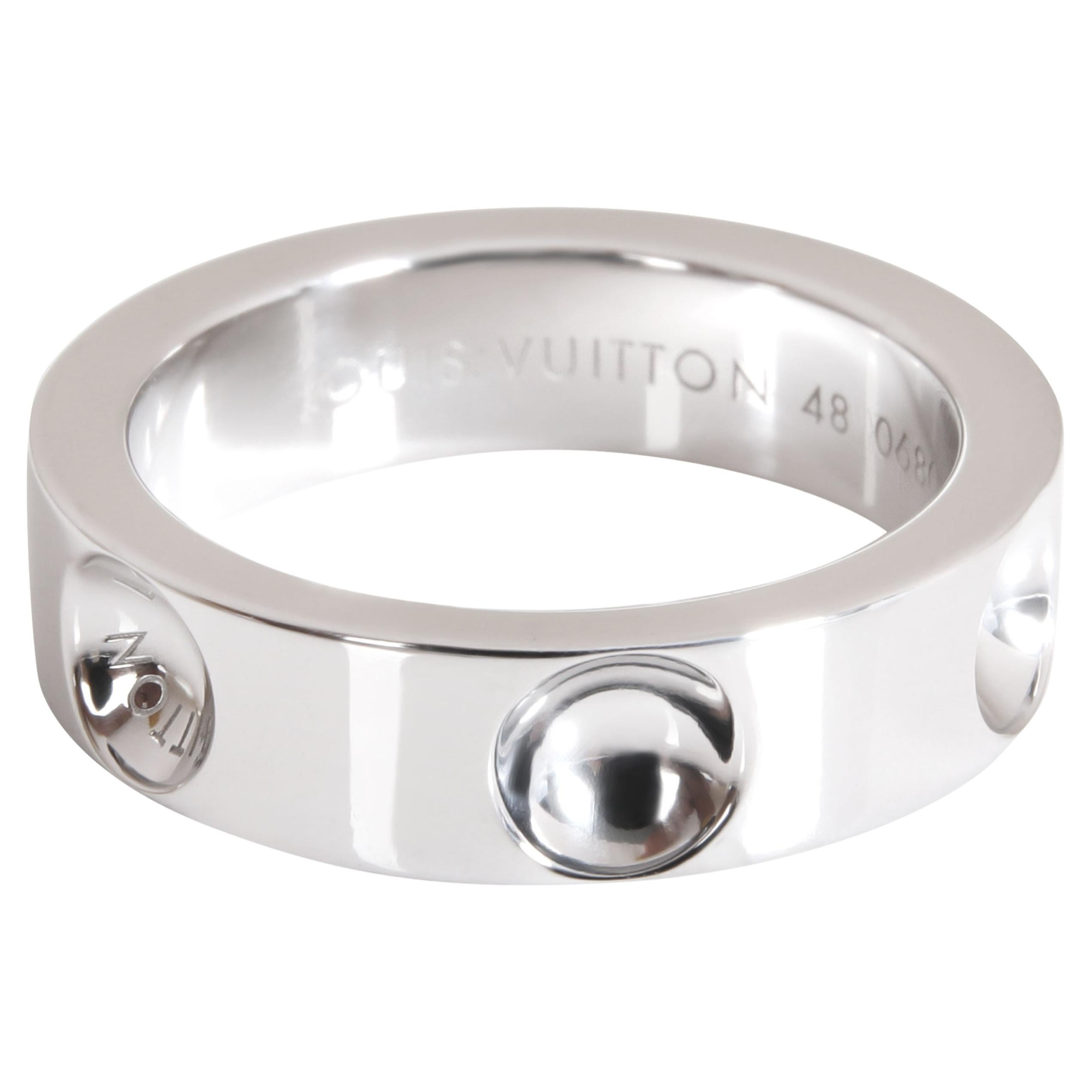 Louis Vuitton Empreinte Bangle, White Gold and Diamonds Grey. Size L