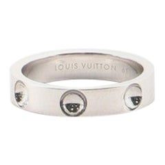 LOUIS VUITTON Diamonds Grand Bague Empreinte Ring in 750WG EU48-48.5 D8999