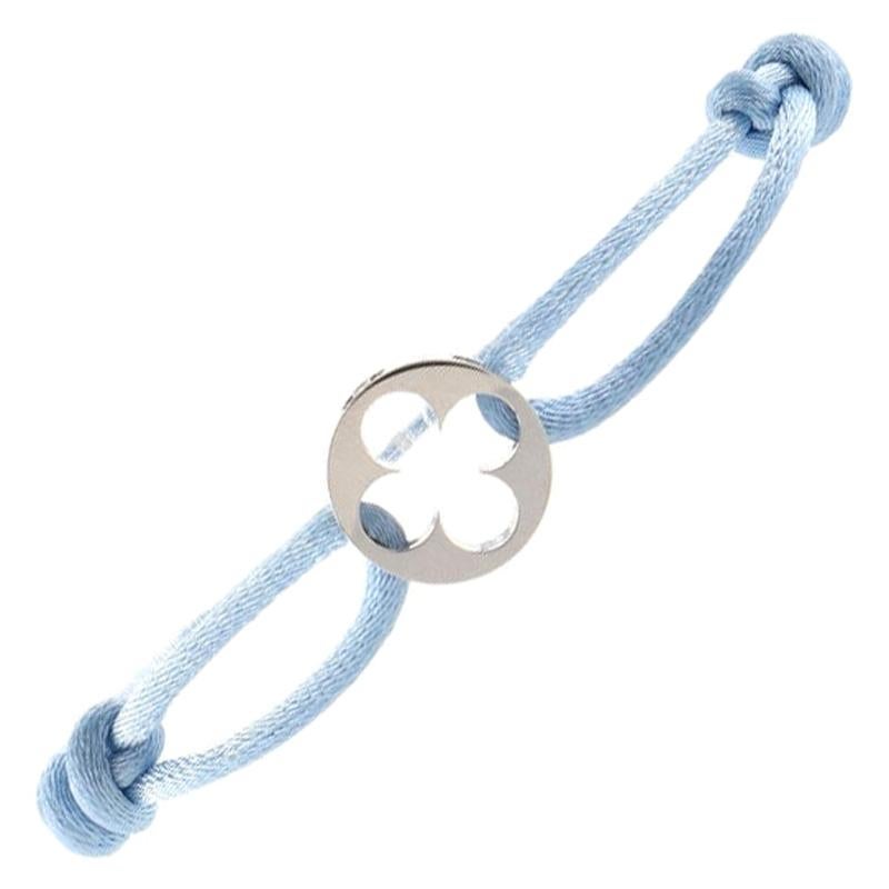 Louis Vuitton Empreinte Bracelet Silk Cord with 18K White Gold at 1stDibs | lv  string bracelet, louis vuitton string bracelet, blue lv bracelet