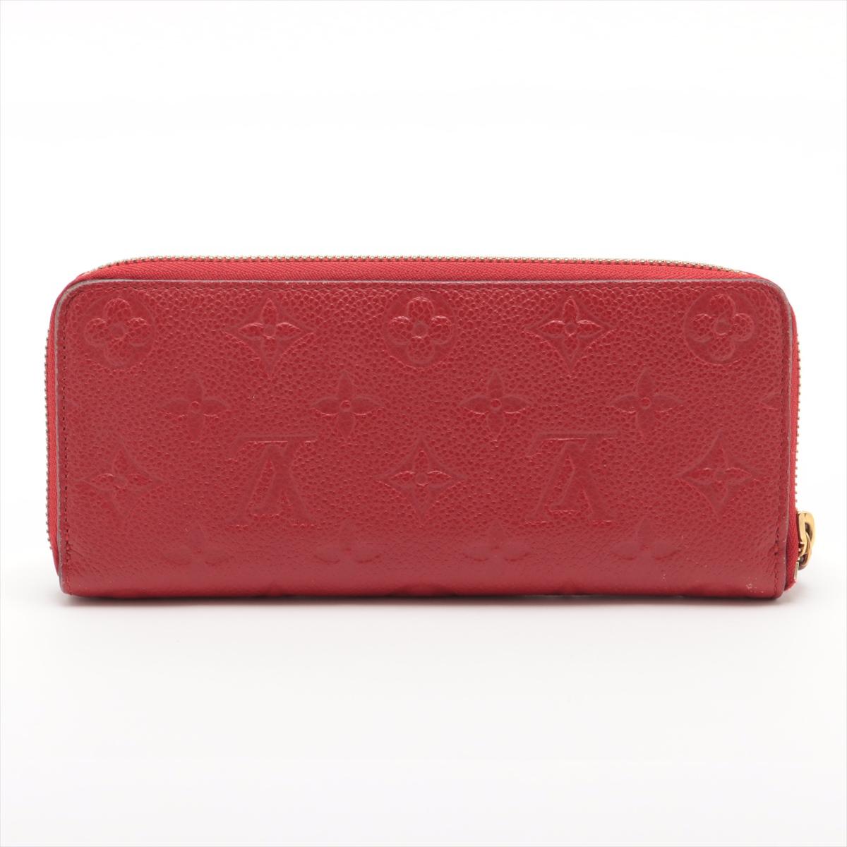 Red Louis Vuitton Empreinte Clemence Wallet Scarlet For Sale