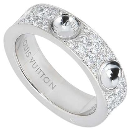 Louis Vuitton Diamond 18K Gold Empreinte Ring