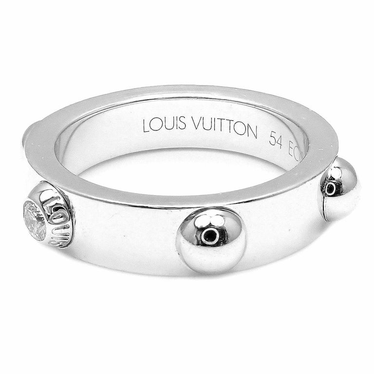 Louis Vuitton White Gold Emprise Band Ring at 1stDibs