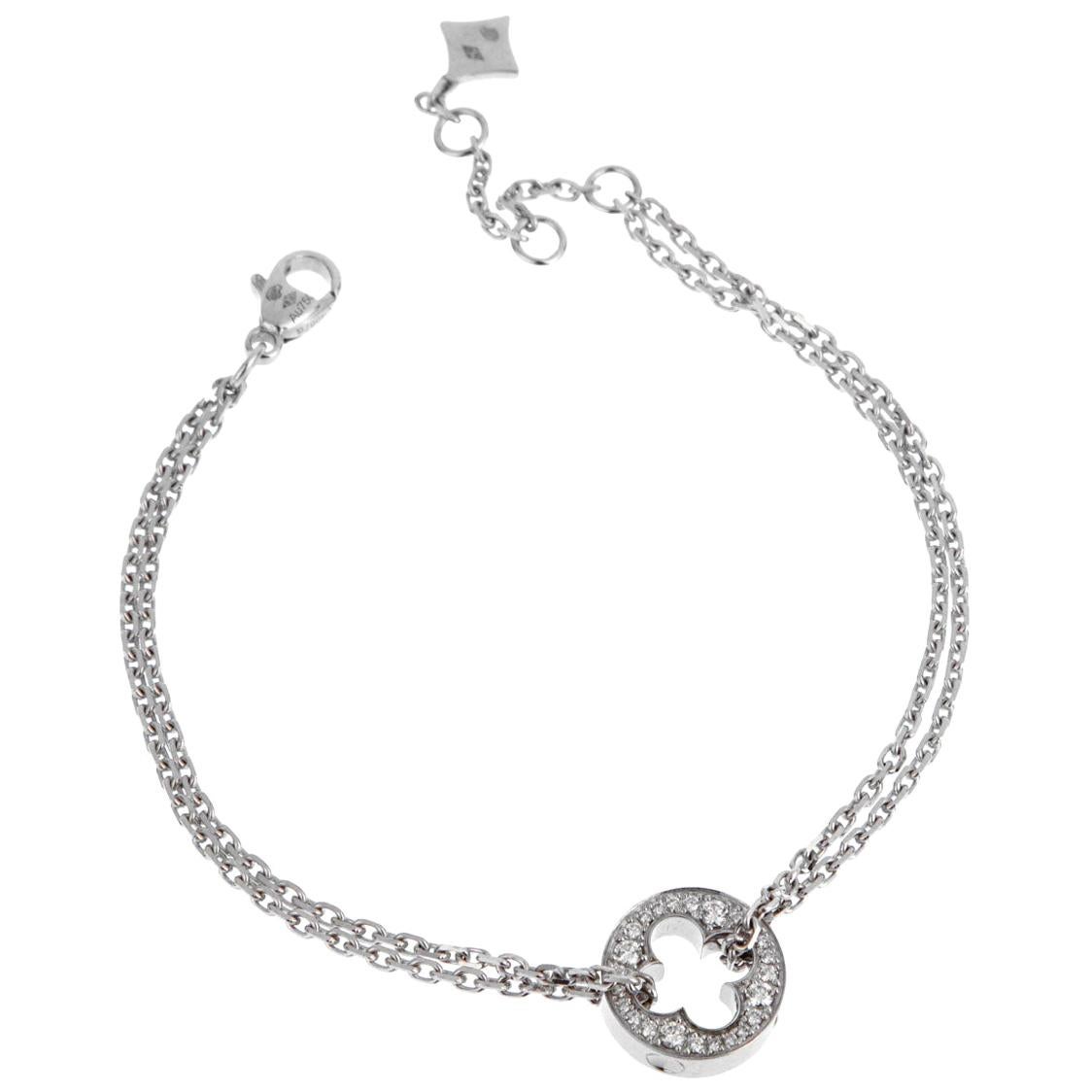 Louis Vuitton High Jewelry Diamond White Gold Tennis Bracelet