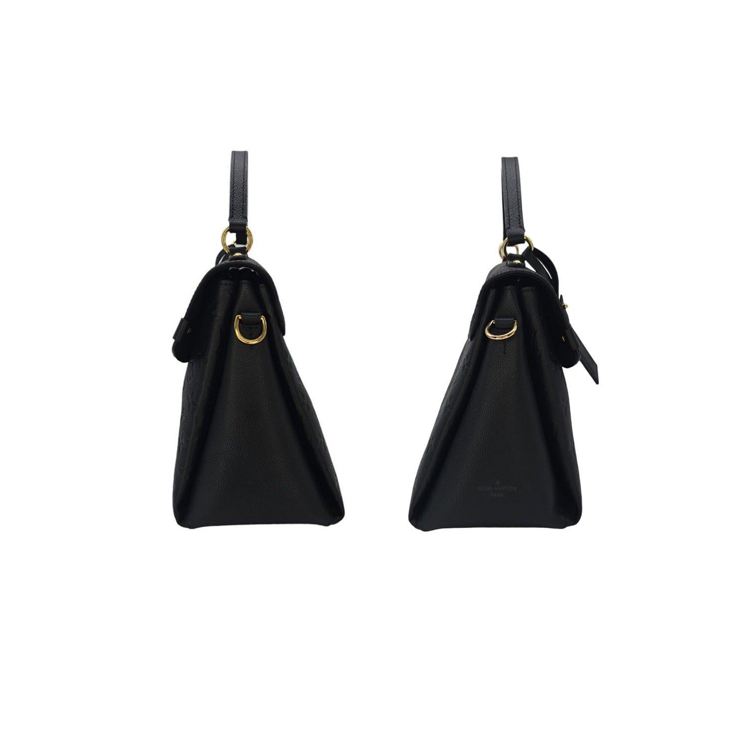 Black Louis Vuitton Empreinte Georges MM Top Handle Bag