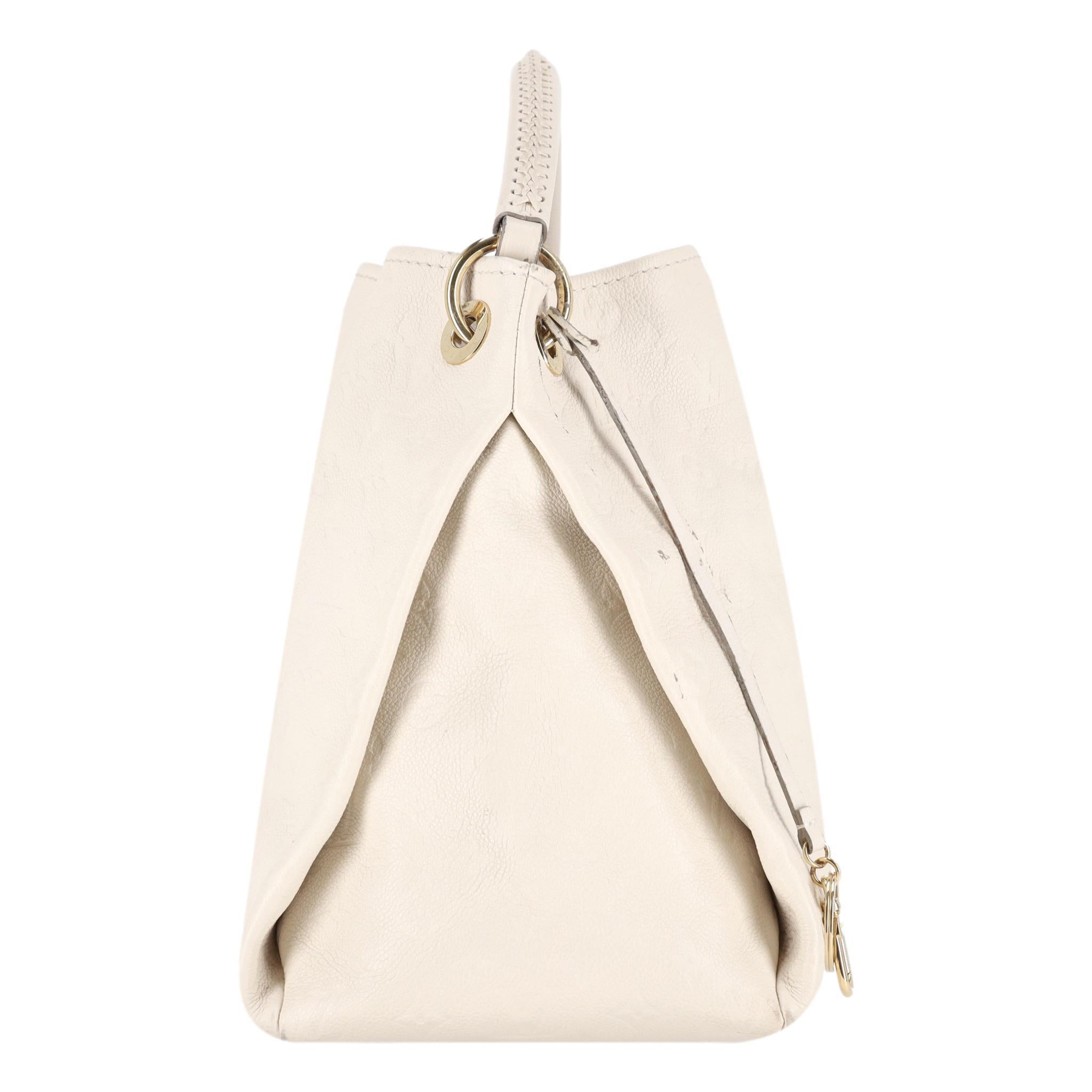 White Louis Vuitton Empreinte Leather Artsy Tote Bag For Sale