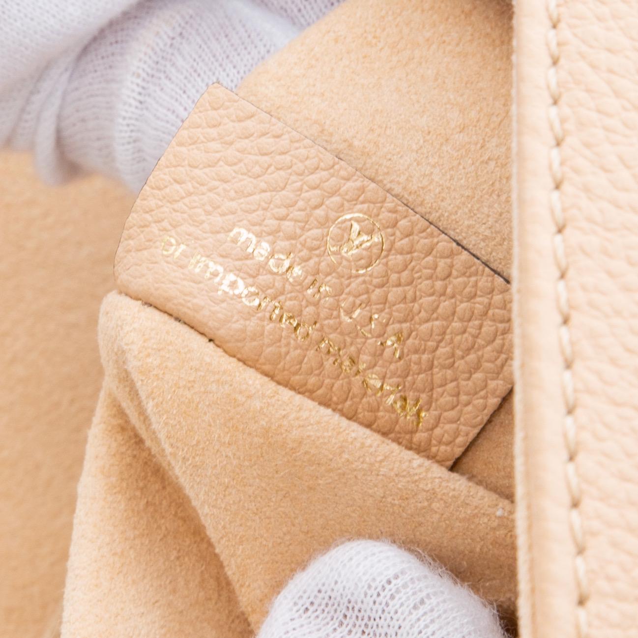 Beige Louis Vuitton Empreinte Leather Dune St Germain MM Bag (2015) For Sale